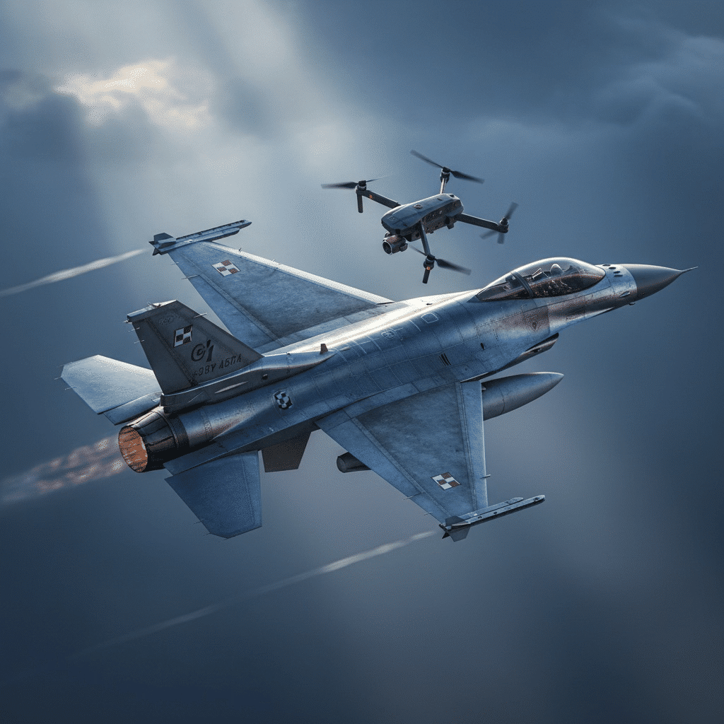 Polonia interceptă drone rusești intrate în spațiul său aerian