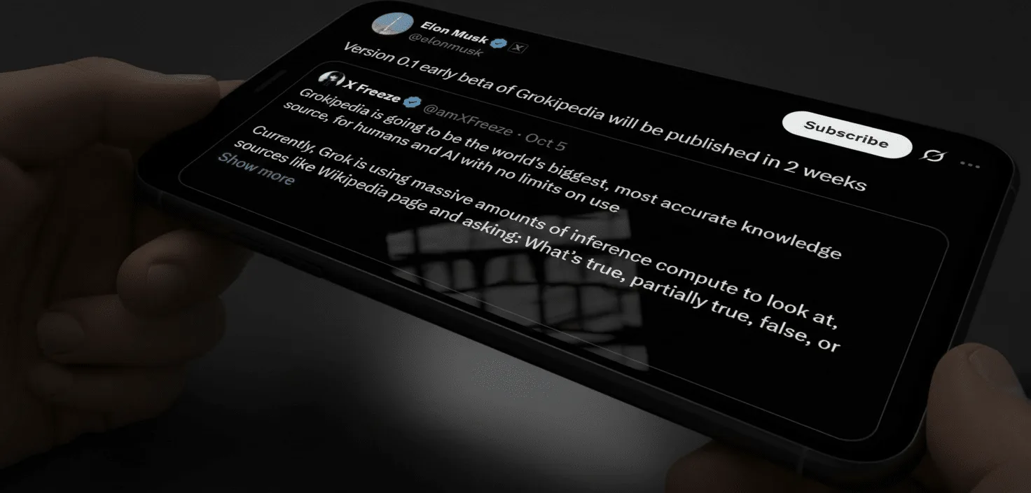 Elon Musk dezvăluie că Grokipedia va fi lansată în două săptămâni