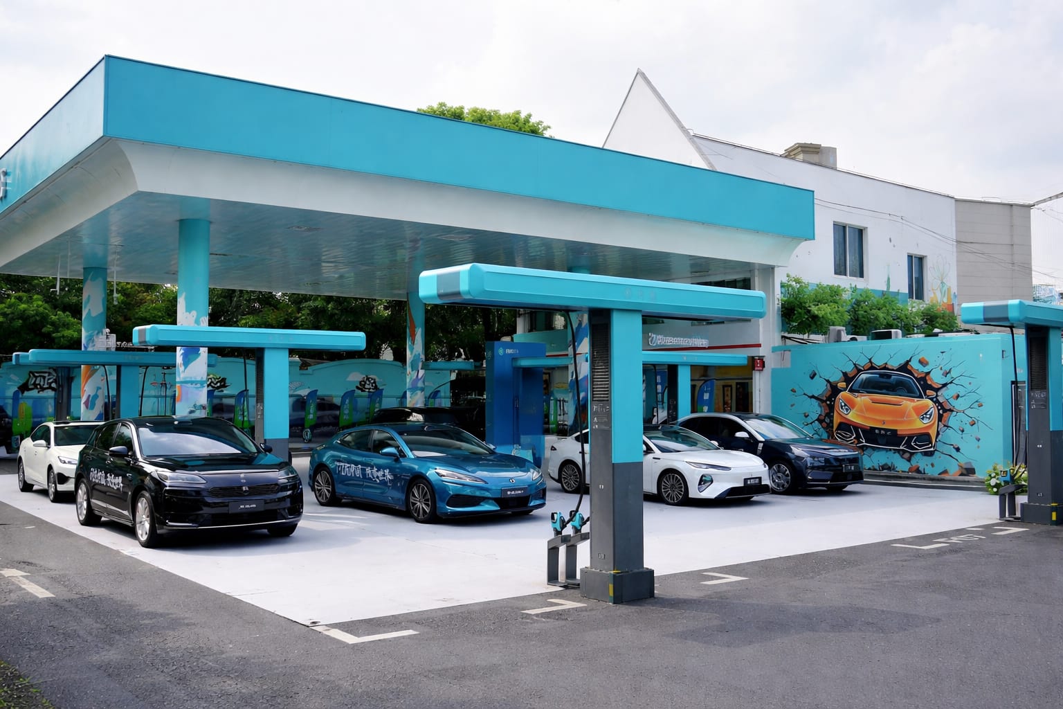 O fostă benzinărie din Shanghai oferă încărcare la 1.500 kW fără a moderniza rețeaua electrică