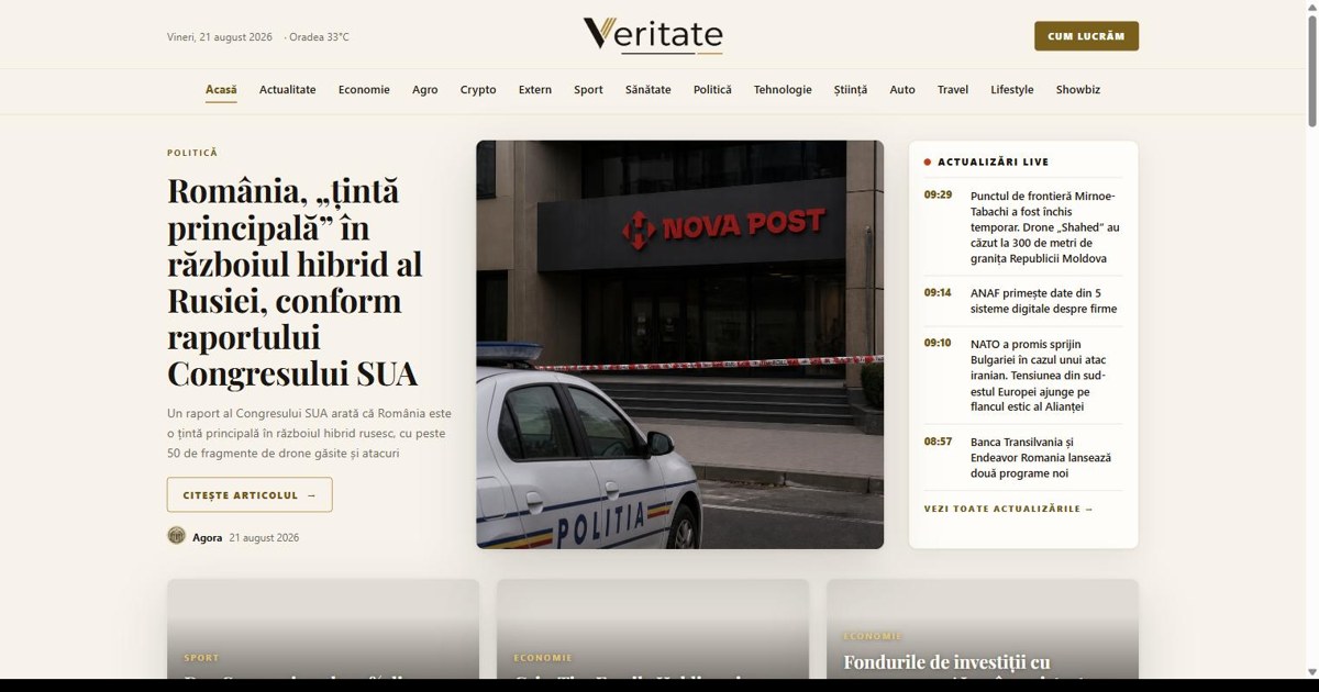 O redacție din România a lansat un site de știri scris integral de inteligența artificială