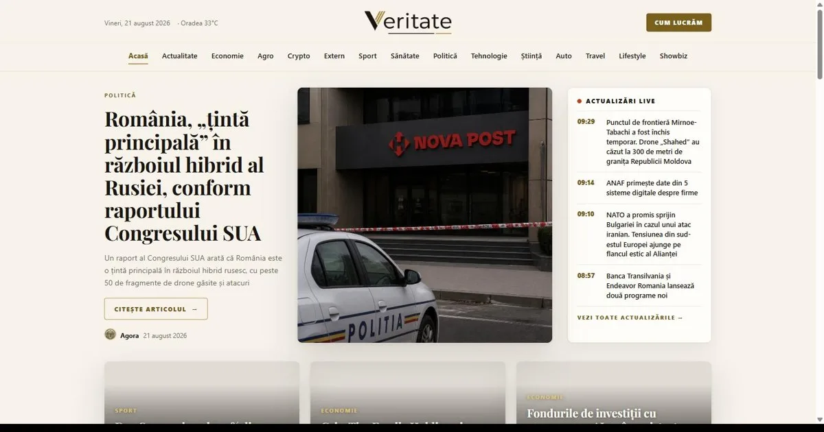 Un site românesc de știri folosește AI pentru a publica articole fără opinii