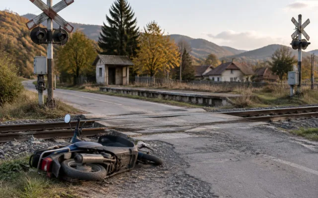 Scuter implicat în accident feroviar Vrabia