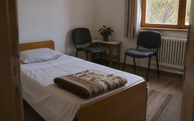 Dormitor în centrul pentru victimele violenței