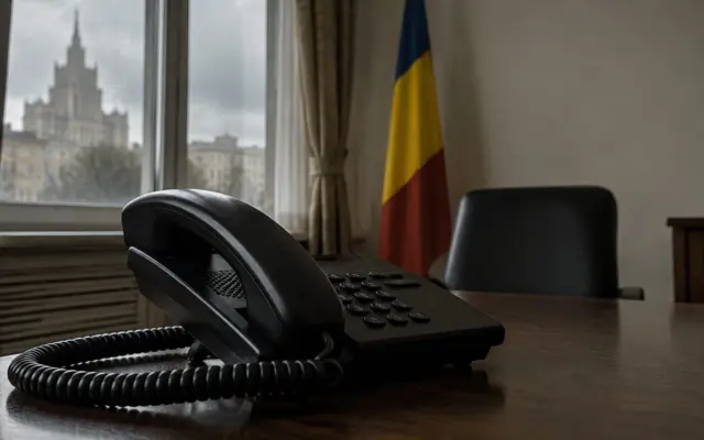 Telefon și steag românesc